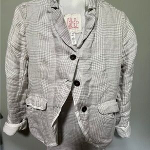 Gray Checkered Women's Blazer and pant set